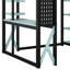 Lit mezzanine double en bois avec DEL, bureau et tablettes, lit mezzanine en bois-1245189834