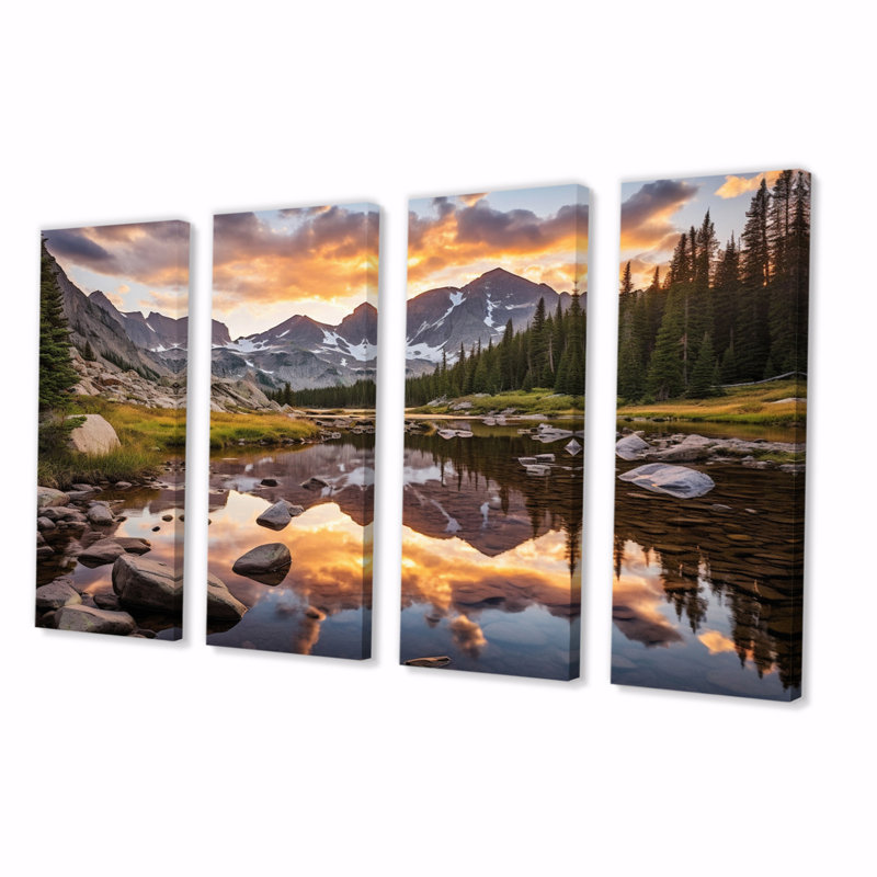 Haik - impression sur toile de paysages - 4 panneaux