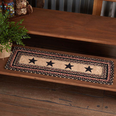Tapis naturel Amai / noir / rouge