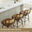 Swivel Upholstered Counter Stools With Rattan Back-970377914-970377912