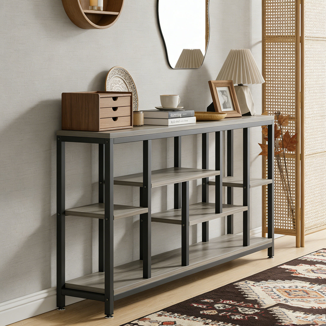 Latitude Run® Entryway Sofa Table with Storage Shelves | Wayfair