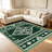 Green Southwestern carpet-easy to clean, machine-washable, soft and comfortable; suitable for door mats, kitchens, living rooms, bedrooms, corridors, and laundry areas. Easy to clean, durable carpet for home decoration.-129890316