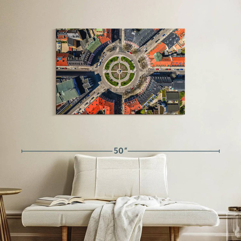 Gartnerplatz Aerial View, 26" H x 39" W