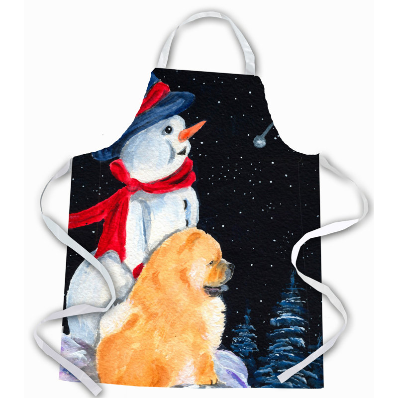 Tablier de chow bonhomme de neige avec chow