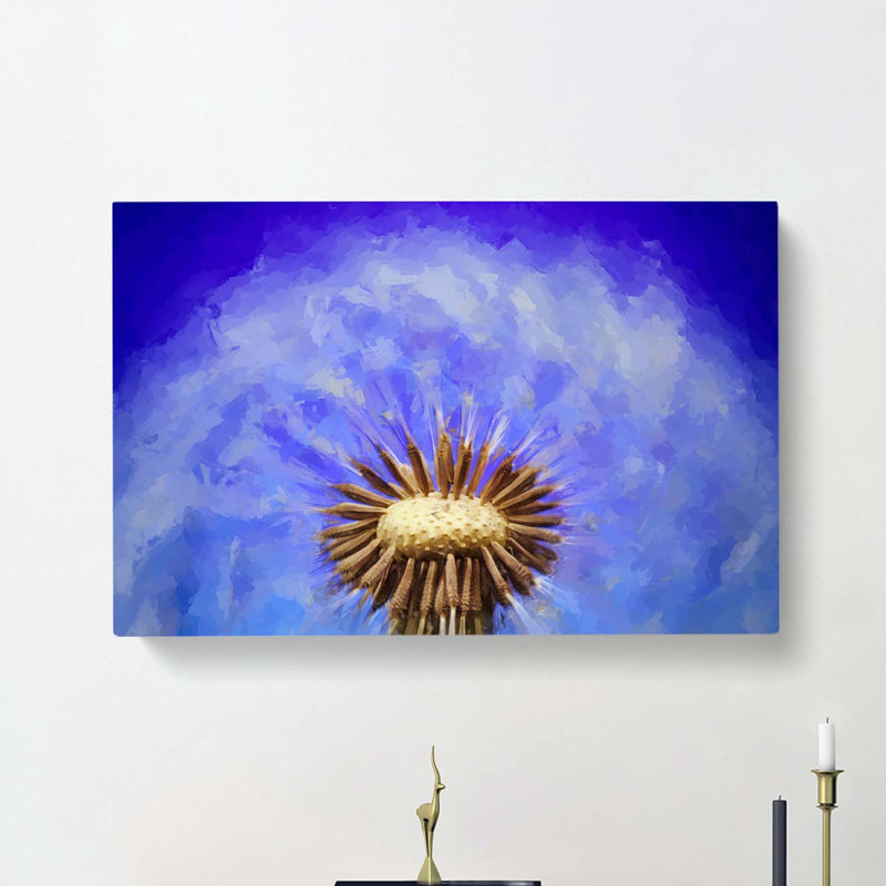 Swirling Dandelion Seeds In Abstract - Wrapped Canvas Print, 40cm H x 60cm W x 3cm D
