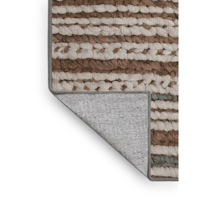 Tapis gris lavable à la machine, Carré 6 pi