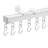 Ceiling Curtain Track Set Room Divider with Hooks White-106501135