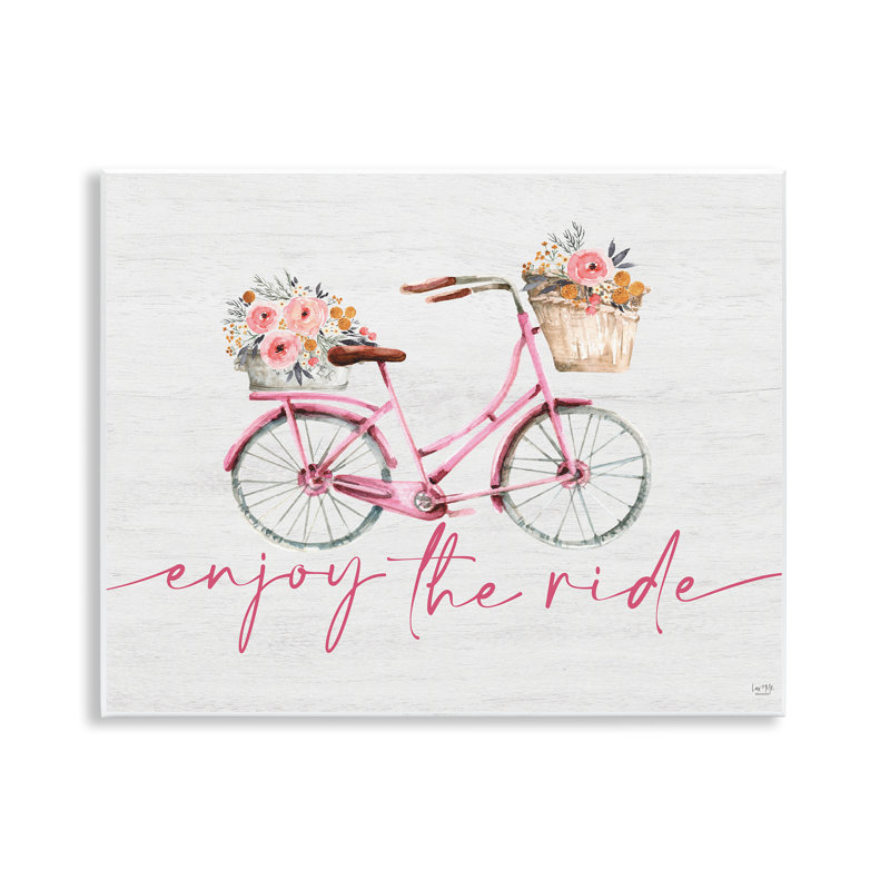 Enjoy The Ride, plaque murale de vélo, design par Lux + Me Designs