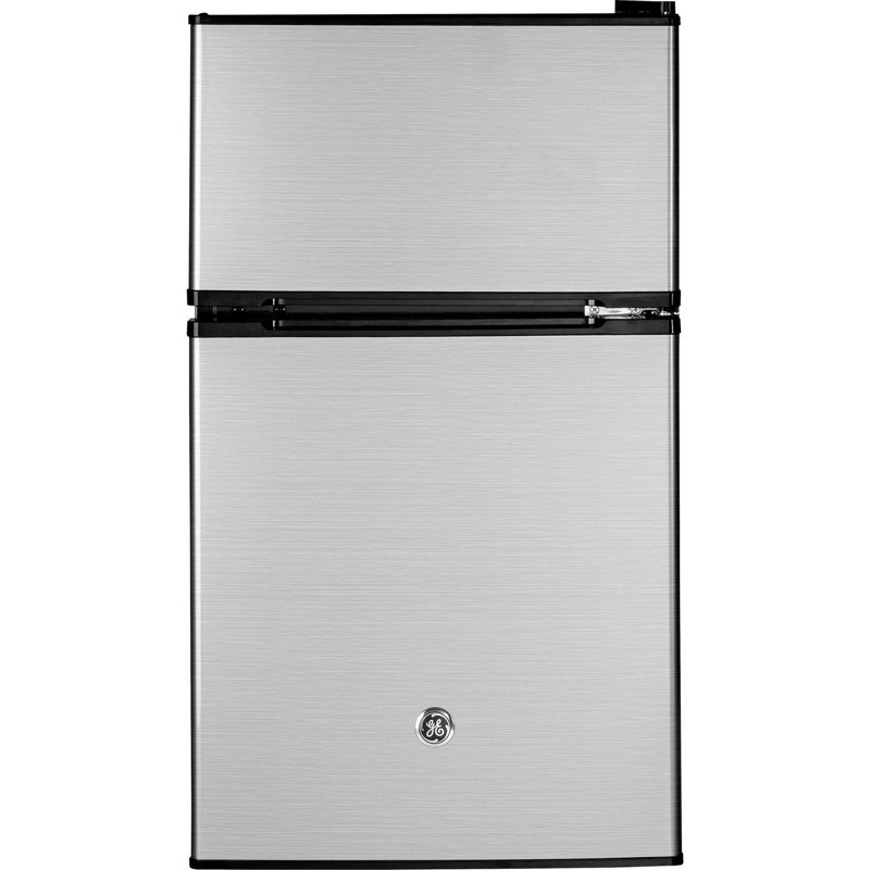 GE® ENERGY STAR® Double-Door Compact Refrigerator, Steel