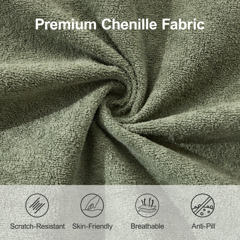 Boneless Curved Boneless Sofa in Chenille - No Assembly, 2, Green