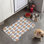 Crimson Yellow Tile - 1 Piece Bone Shape Feeding Mat