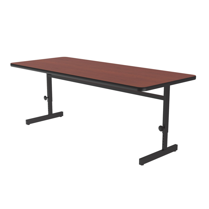 Metal Base Computer Desk, 29" H x 48" W x 30" D, Walnut