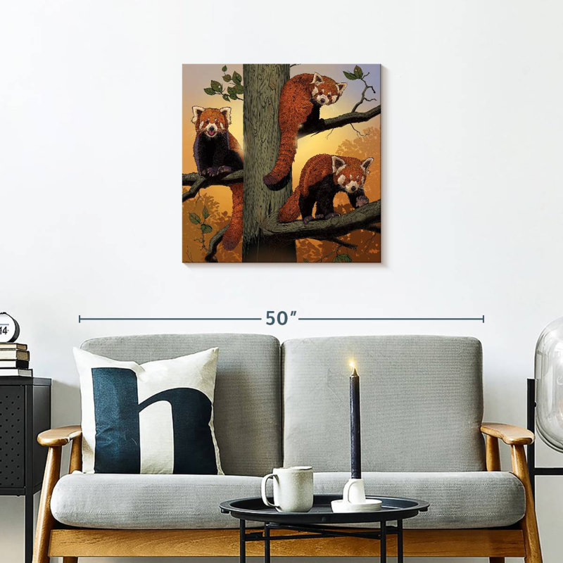 Brampt Red Pandas, 24" H x 24" W