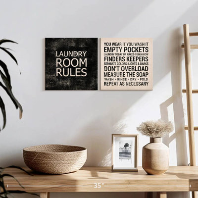 Laundry Room Rules, reproduction d'art sur toile