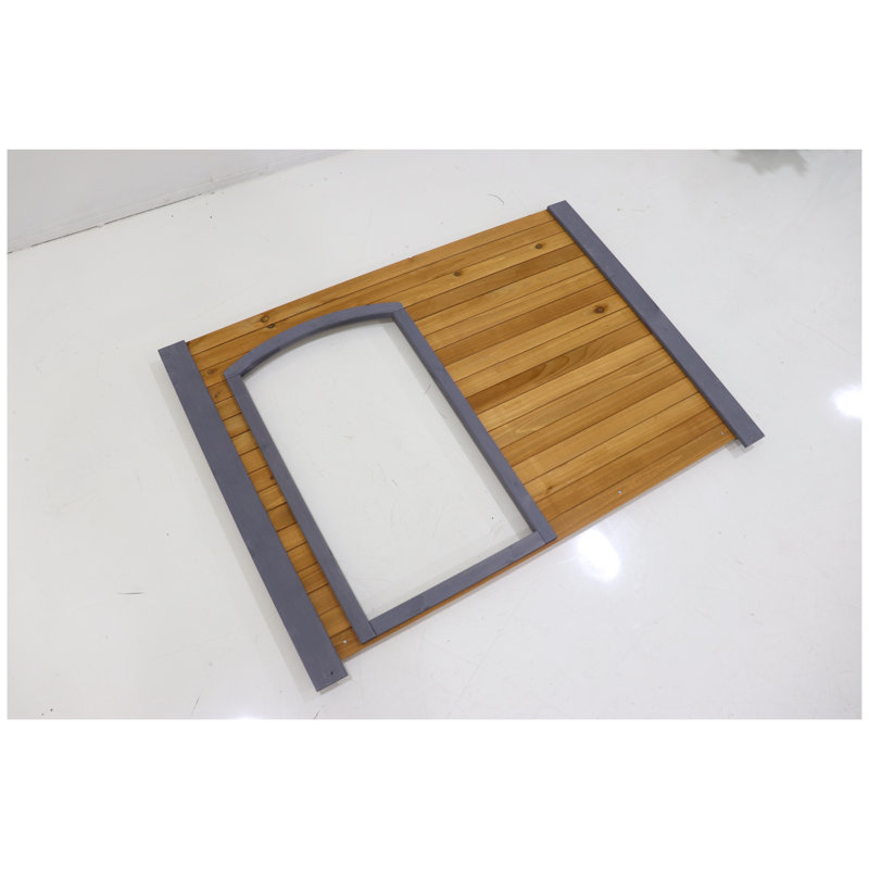 Solid Wood Replacement Roof Panel for Large Dog Kennel, Yellow and Grey