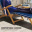 Méridienne d'extérieur, fauteuil inclinable pliant en bois d'acacia-1973376098