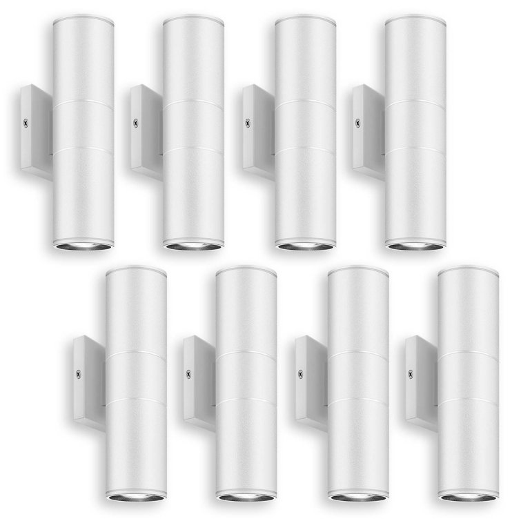 12'' Cylinder Integrated LED Hardwired Outdoor Wall Light Lantern Sconce