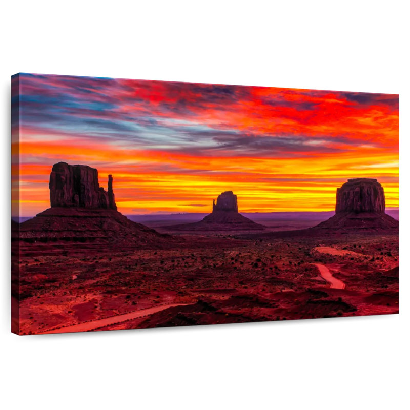 Alvord Monument Valley au coucher du soleil, H 20 po x l 30 po