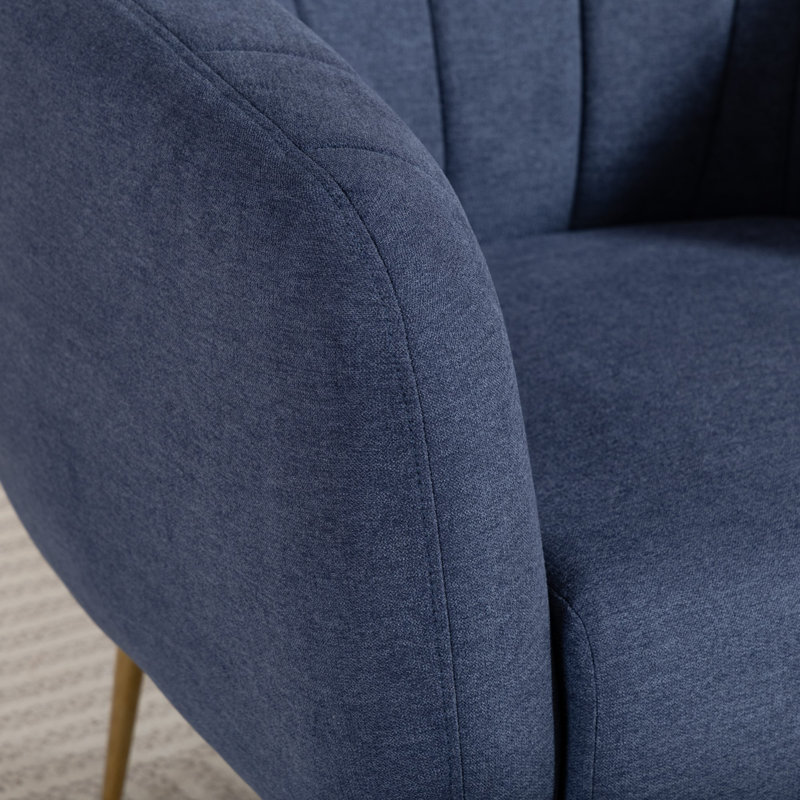 Upholstered Armchair, Denim