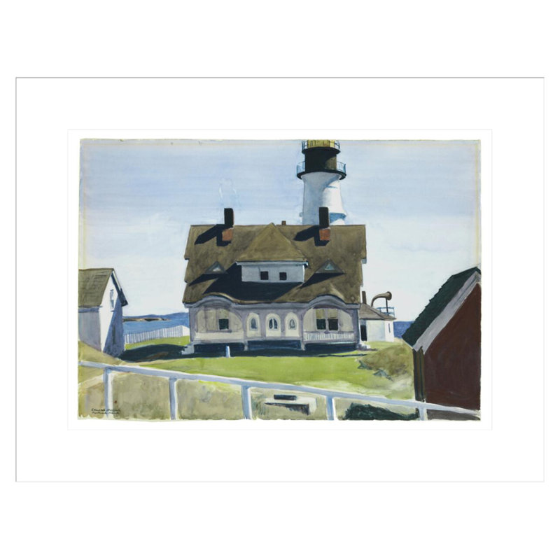 Capitaine Strout's House Portland Head par Edward Hopper, impression giclée sur cadre, H 16,93 po x l 21,75 po