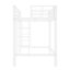 Lit mezzanine simple en métal blanc de taille très grand avec double escalier, support stable et espace de rangement adéquat, garde-corps, escalier pour un assemblage peu encombrant dans un dortoir ou une chambre à coucher