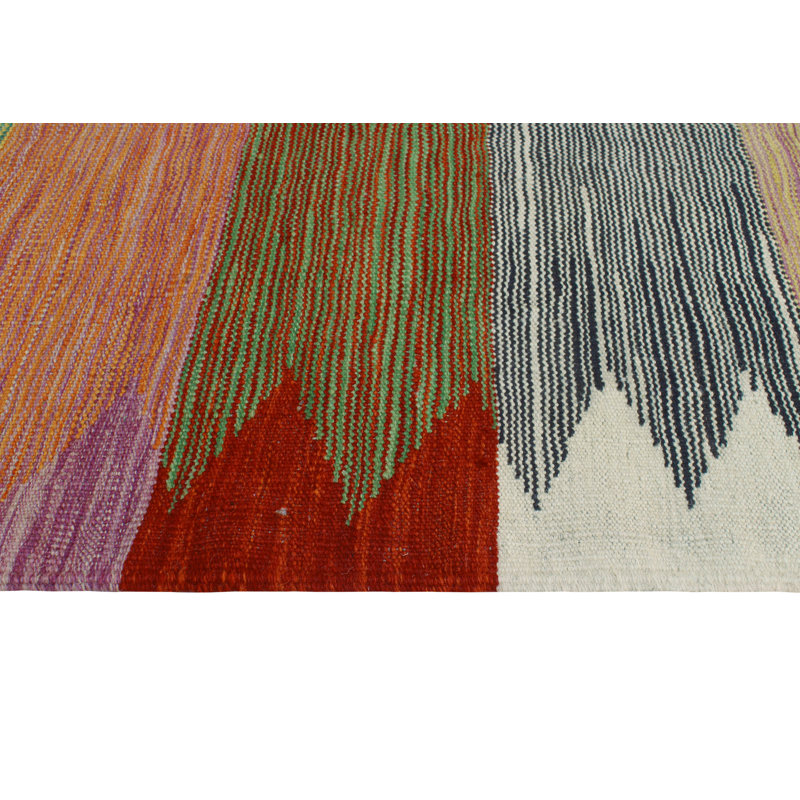Modern Flatweave Maisie Green Rug