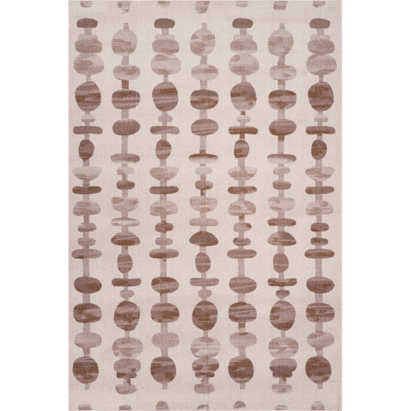  Mireina Abstract Washable Rug, Rectangle 5' x 7'