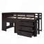 Lit mezzanine simple avec armoire et tablette-180795192