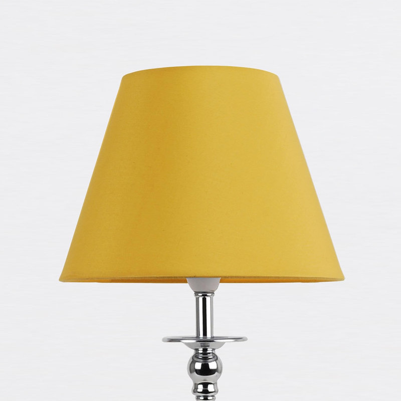 Lamons Metal Table Lamp, Ochre, Polished Chrome