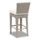 Manhattan High-Density Polyethylene (HDPE) Wicker Outdoor Bar Stool with Cushion