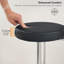 Backed Adjustable Height Ergonomic Lab Stool With Footring Wheels