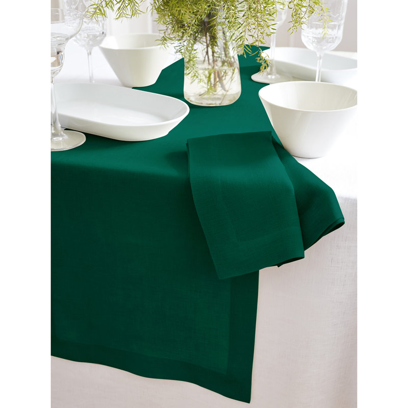 Sonoma - 100% Pure Linen Table Runner (Pre-Washed), Green, 54" x 14"