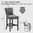 Bar Stools, Set Of 2 Upholstered Breakfast Stools, 27.5" Tall Bar Stools, Breakfast Bar Chairs With Footrest And Back, Counter Bar Stools, For Dining Room, Kitchen, Bar-1163801376