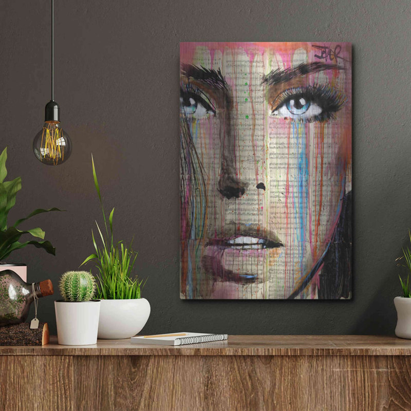 Ivy Bronx «Jaime Mon Amour» par Loui Jover, art mural en métal, H 16 po x l 12 po
