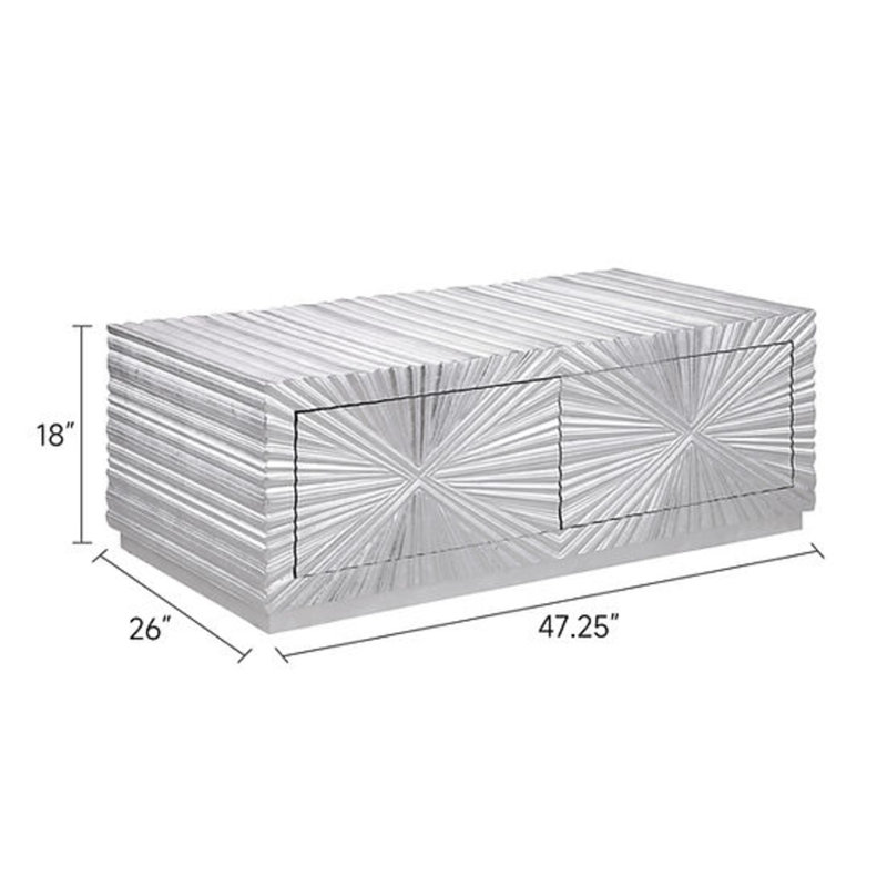 Selene Coffee Table, Silver
