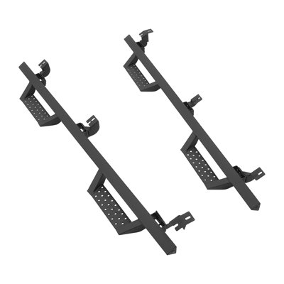 4-Inch Side Steps for 2005-2023 Toyota Tacoma Double Cab, Black Carbon Steel Running Boards, 550 lbs Capacity, Durable Non-Slip Design with Corrosion-Resistant Coating