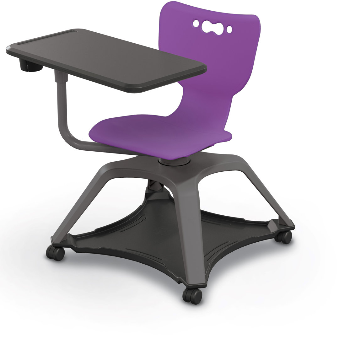 Hierarchy Enroll Tablet Arm Desk Chair with Cup Holder and Hard Casters MooreCo Seat