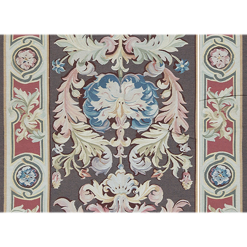 Hand-Knotted High-Quality Brown and Beige Runner