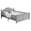 Lit plateforme simple en bois avec tête et pied de lit-1240339732-1240339723