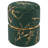 Samantha 14'' Wide Round Velvet Ottoman with Gold Marbling and Metal Accent-1673590934