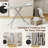 Height-adjustable Ironing Board Iron Table with 4 Legs-107379354