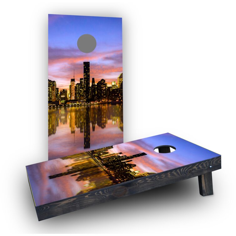 Custom Cornhole Boards New York City at Sunset Cornhole Boards | Wayfair