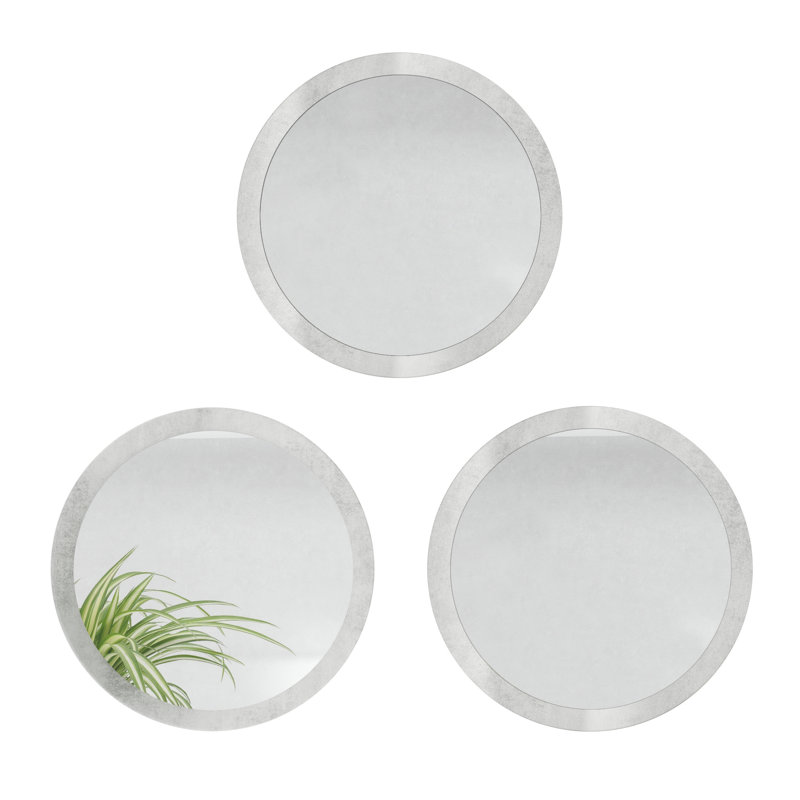 Colver Engineered Wood Flat Wall Mirror, Oxide Concrete Effect