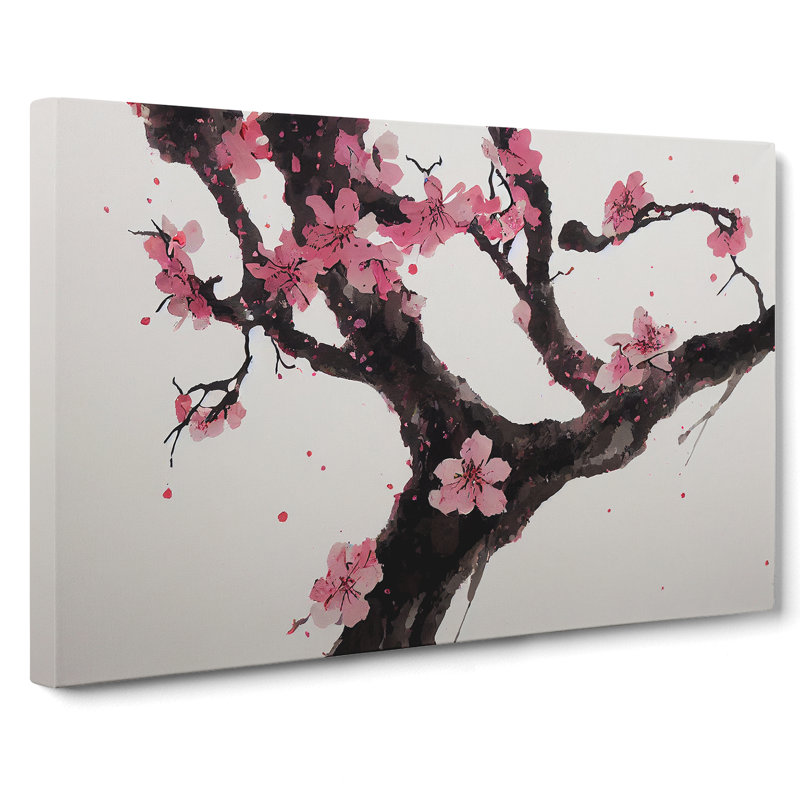Seductive Cherry Blossom Tree Flowers - Wrapped Canvas, 40cm H x 60cm W x 3cm D