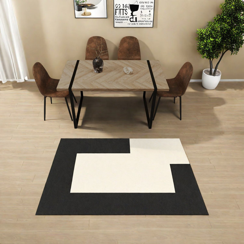 Ensemble de table de salle à manger moderne 5 pièces, en bois aggloméré et en métal, style industriel, pour la maison