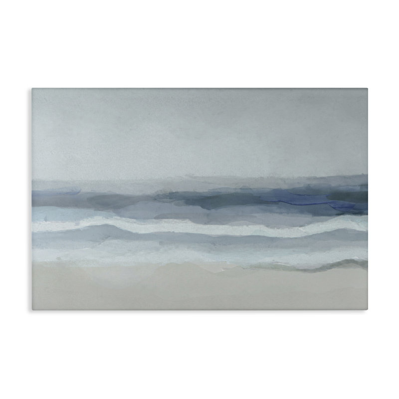 Toile discrète ciel et mer, design par Norm Stelfox, H 16 po x l 24 po