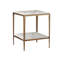 Oblique Marble End Table