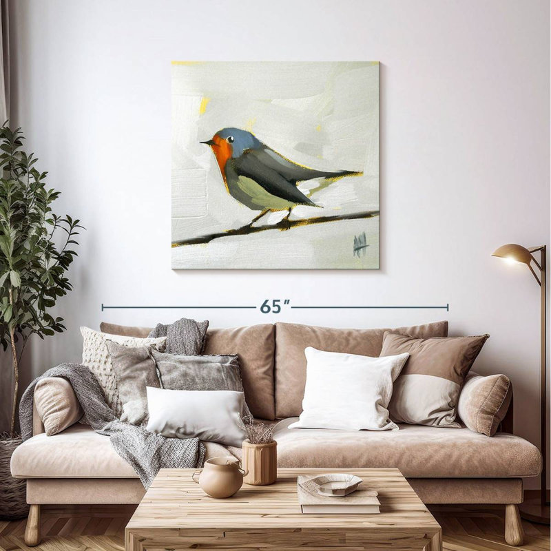 Crowle Robin On Wire, 39" H x 39" W