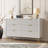 Modern 6-drawer Dresser With Fluted Detail - Metal Handles & Legs, Easy Assembly Minimalist Storage-109212676