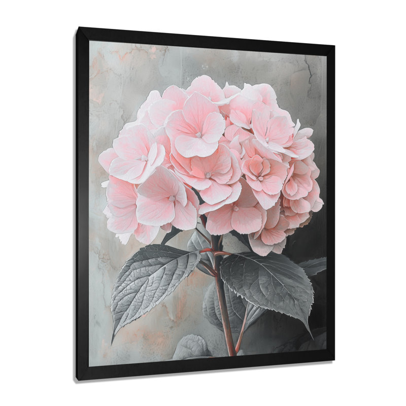 Balinas - Art mural sur toile florale, Noir, H 20 po x l 12 po, Reproduction encadrée d'une seule photo